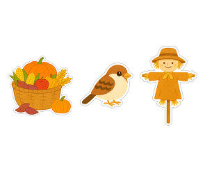 가을 농촌 꾸미기 스티커