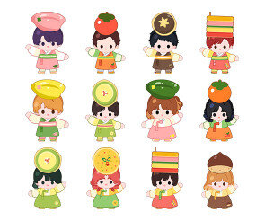 추석 음식과 아이