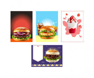 햄버거 가게 포스터 (문구없음)