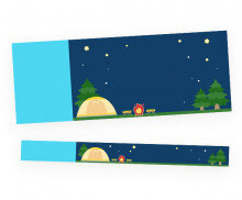 겨울 캠핑장 입장권 (문구없음)