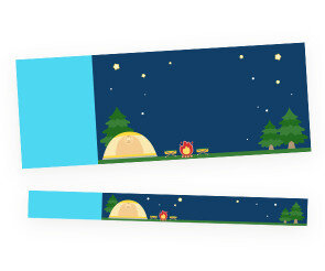 겨울 캠핑장 입장권 (문구없음)