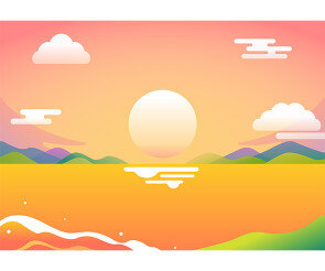 일출 새해 배경