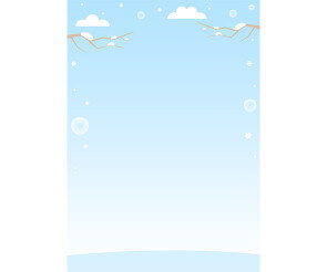 겨울 눈 내리는 하늘 테두리