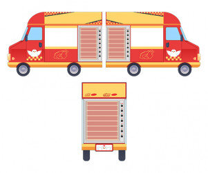 통닭 트럭 (통닭 없는)(문구없는)