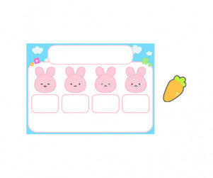 미세먼지판 (토끼) (문구없음)