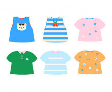 옷(반팔, 셔츠, 민소매)