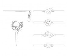 한복 장신구 색칠 모음
