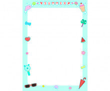 여름 용품 테두리