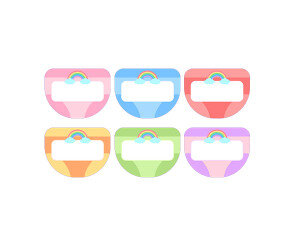 기저귀 이름표 (무지개)