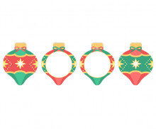 [개별도안] 산타의 크리스마스 가게 가랜드