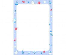 여름 마린 바다 테두리