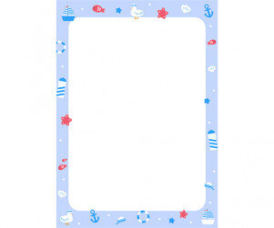 여름 마린 바다 테두리