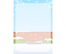 겨울 담벼락 테두리