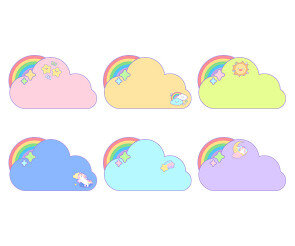 무지개 구름 이름표