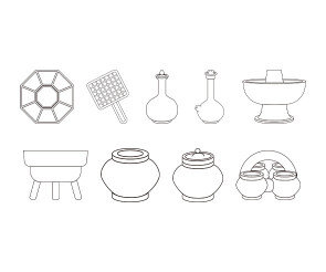 궁중요리 도구 색칠 모음