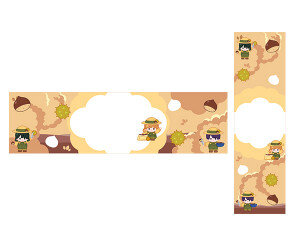 밤 줍기 체험 가로 세로 배너 (문구없음)