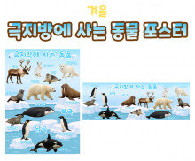 극지방에 사는 동물 포스터