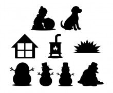 눈사람과 난로 그림자 모음