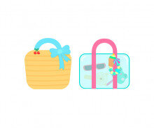 여름 가방(비치백, 라탄가방)