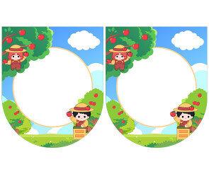 [개별도안] 과수원 놀이 가랜드