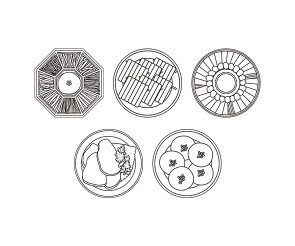 궁중요리(전통음식) 색칠 모음