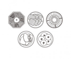 궁중요리(전통음식) 색칠 모음