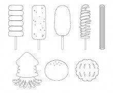 휴게소 간식 색칠 모음