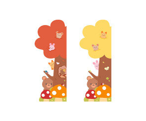 가을 숲 속 나무