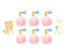 향기를 맡아요 (토끼,고양이) (문구없음)