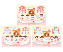 겨울 포근한 집 배경