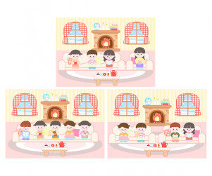 겨울 포근한 집 배경