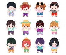 시골 옷 입은 아이