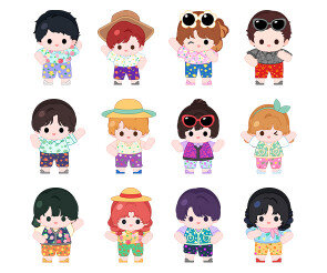 시골 옷 입은 아이