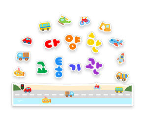 다양한 교통기관 레터링