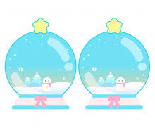 [개별도안] 겨울이 왔어요 스노우볼 가랜드