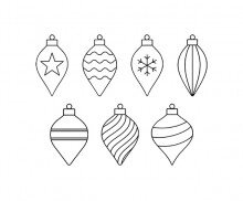 크리스마스 오너먼트 (트리장식) 색칠 모음3