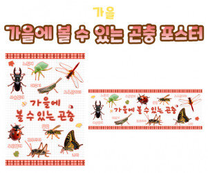 가을에 볼 수 있는 곤충 포스터