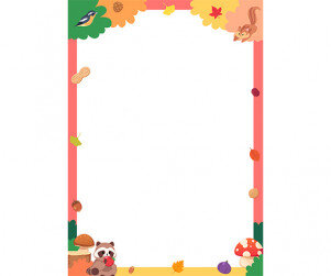 가을 숲 테두리