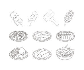 분식 색칠 모음