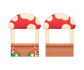 가을 열매 가게 가판대