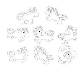 유니콘 색칠 모음