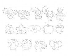 가을 요정과 가을 숲 색칠 모음