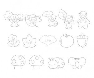 가을 요정과 가을 숲 색칠 모음