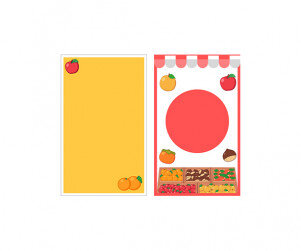 과일 트럭 간판 (문구없음)