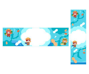 땅콩 캐기 체험 가로 세로 배너 (문구없음)