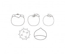 가을 열매 색칠 모음