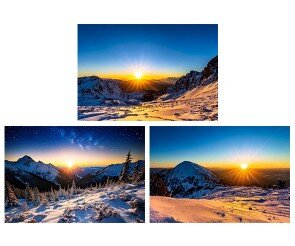 일출 배경(설산)