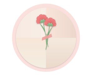 카네이션 라벨 (문구없음)