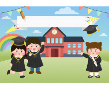 학교 졸업 배경 (문구 없음)