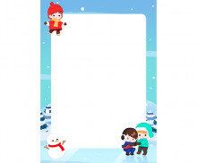 겨울 호수 스케이트장 테두리